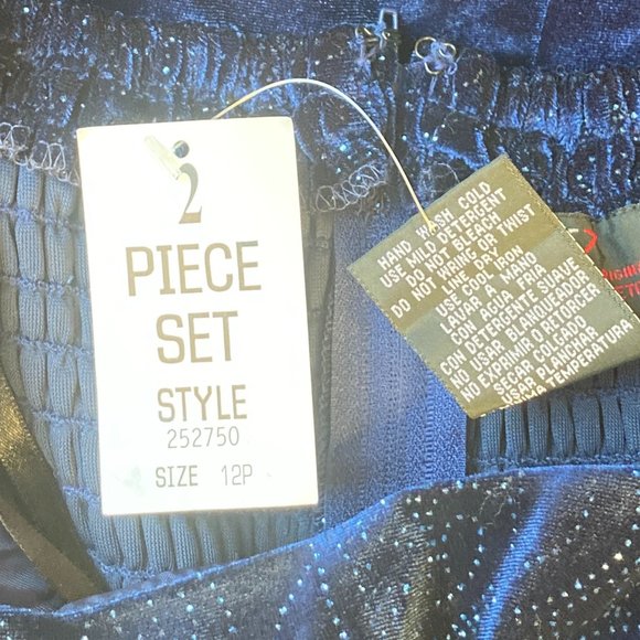 NWOT Vintage Velvet Babydoll Dress & Jacket Hoco Fairy Whimsigoth Sparkle-12P - Picture 16 of 16